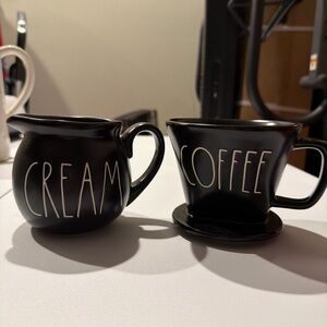 Rae Dunn coffee accessories - cream and coffee set
